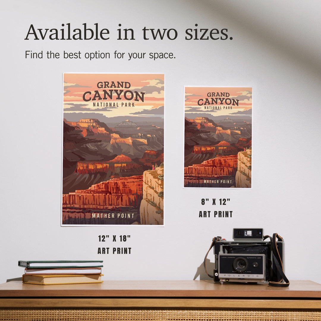 Grand Canyon National Park, Arizona, Painterly, Art & Giclee Prints - Lantern Press