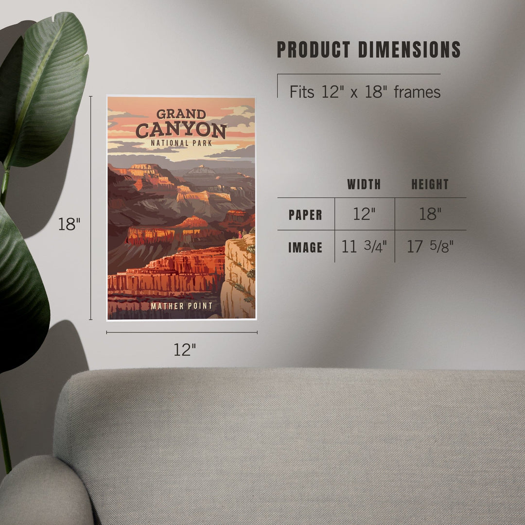 Grand Canyon National Park, Arizona, Painterly, Art & Giclee Prints - Lantern Press