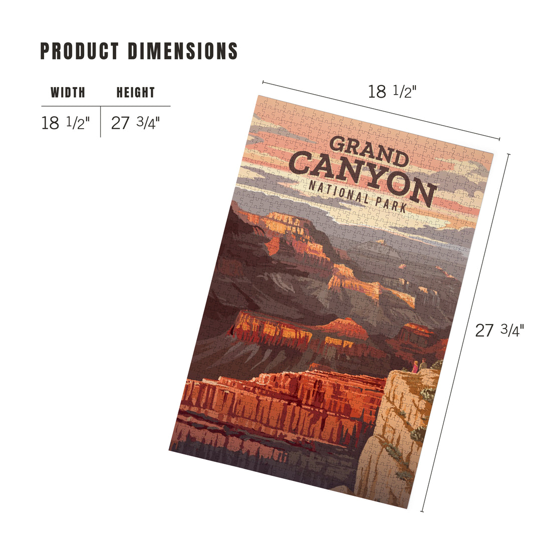 Grand Canyon National Park, Arizona, Painterly National Park Series, Jigsaw Puzzle Puzzle Lantern Press 