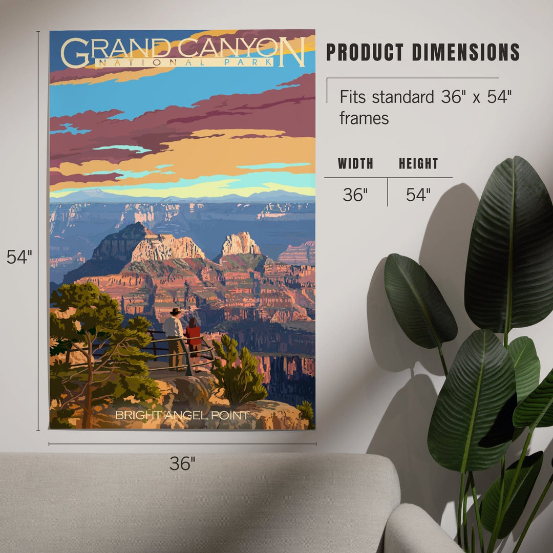 Grand Canyon National Park, Arizona, Painterly Series, Bright Angel Point, Art & Giclee Prints Art Lantern Press 