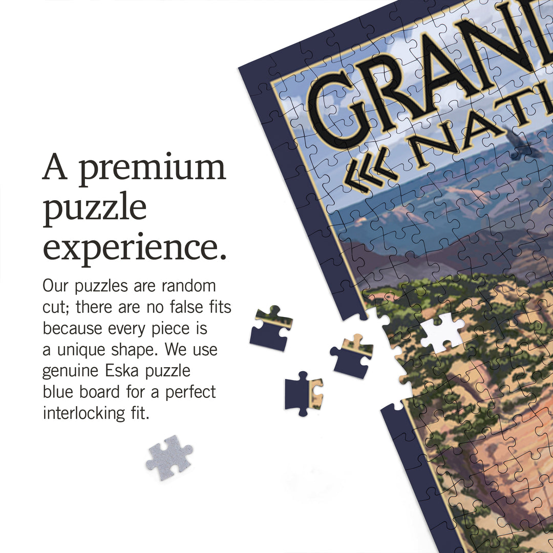 Grand Canyon National Park, Arizona, Ravens at South Rim, Jigsaw Puzzle Puzzle Lantern Press 