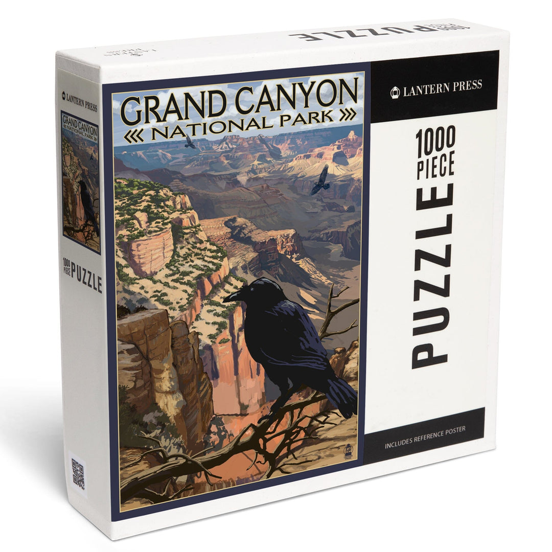 Grand Canyon National Park, Arizona, Ravens at South Rim, Jigsaw Puzzle Puzzle Lantern Press 