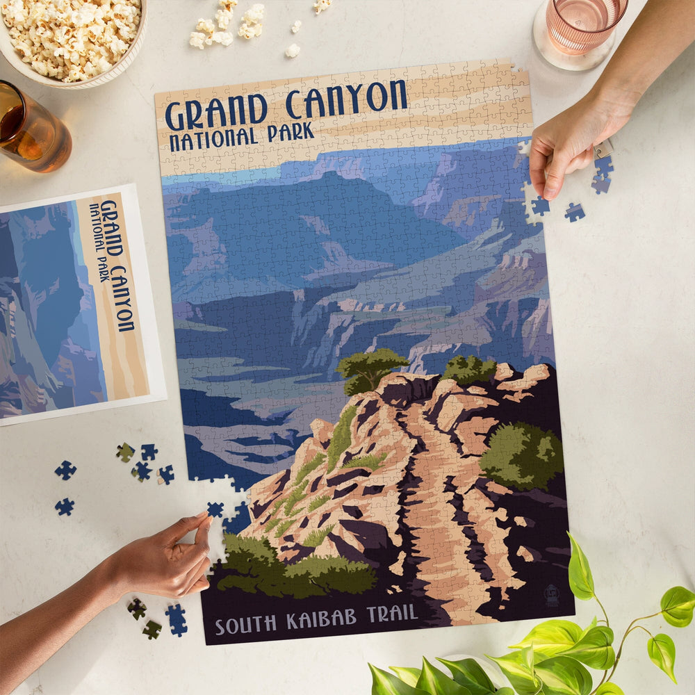 Grand Canyon National Park, Arizona, South Kaibab Trail, Jigsaw Puzzle Puzzle Lantern Press 