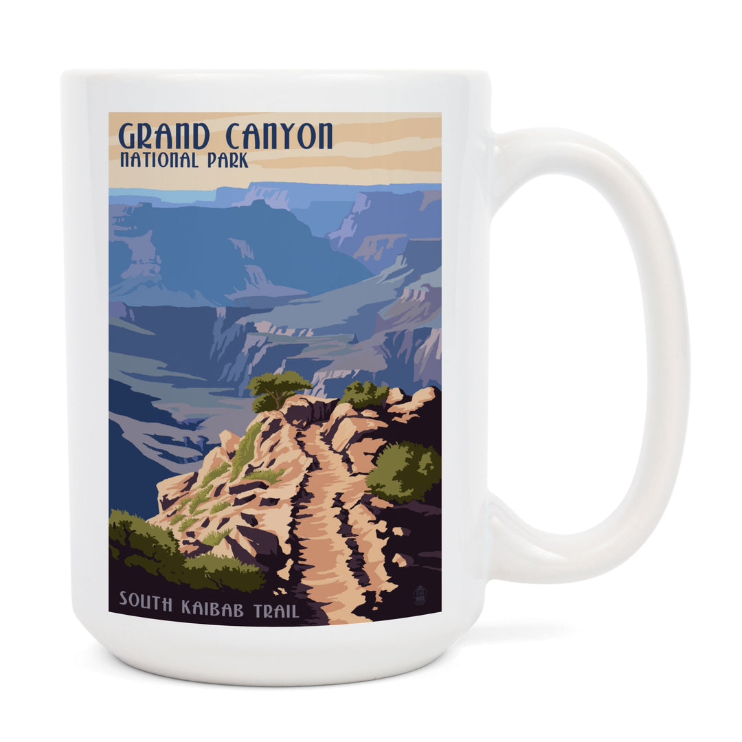 Grand Canyon National Park, Arizona, South Kaibab Trail, Lantern Press Artwork, Ceramic Mug Mugs Lantern Press 