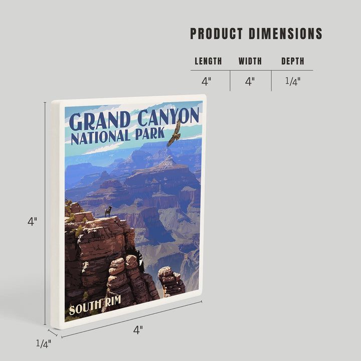 Grand Canyon National Park, Arizona, South Rim, Coasters Coasters Lantern Press 