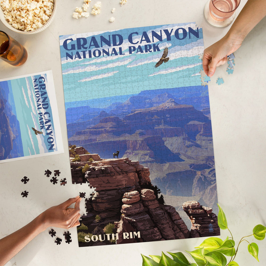 Grand Canyon National Park, Arizona, South Rim, Jigsaw Puzzle Puzzle Lantern Press 