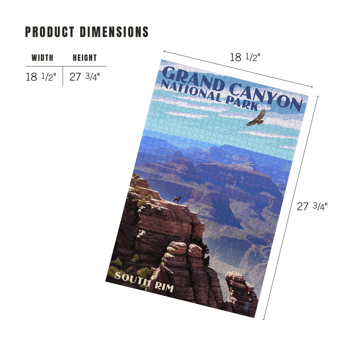 Grand Canyon National Park, Arizona, South Rim, Jigsaw Puzzle Puzzle Lantern Press 