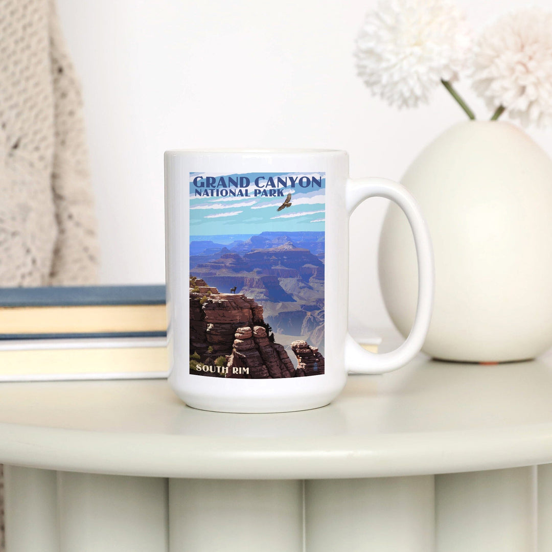 Grand Canyon National Park, Arizona, South Rim, Lantern Press Artwork, Ceramic Mug Mugs Lantern Press 