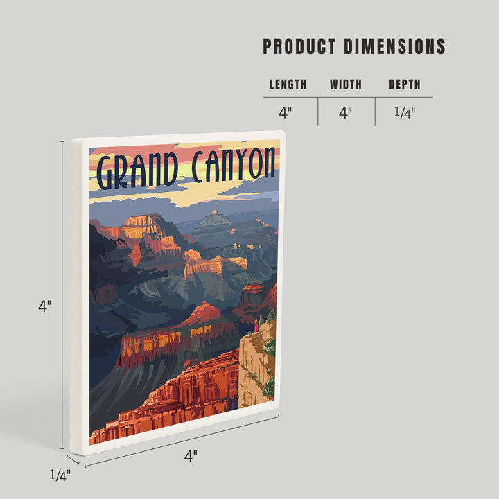 Grand Canyon National Park, Arizona, Sunset View, Coasters Coasters Lantern Press 