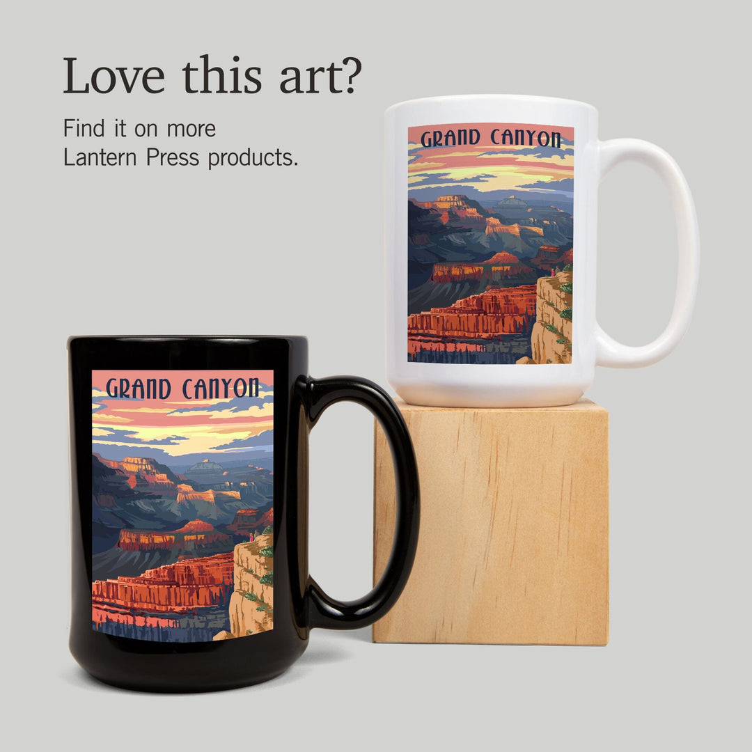 Grand Canyon National Park, Arizona, Sunset View, Lantern Press Artwork, Ceramic Mug Mugs Lantern Press 