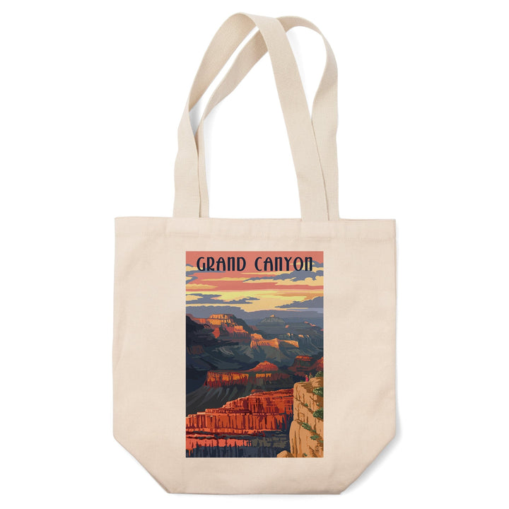 Grand Canyon National Park, Arizona, Sunset View, Lantern Press Artwork, Tote Bag Totes Lantern Press 