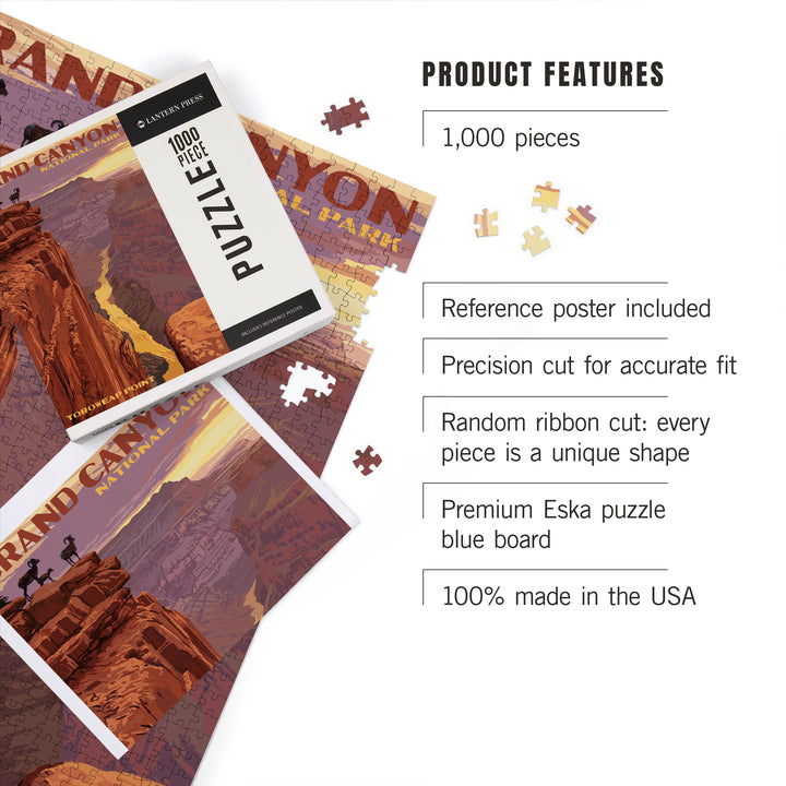 Grand Canyon National Park, Arizona, Toroweap Point, Jigsaw Puzzle Puzzle Lantern Press 