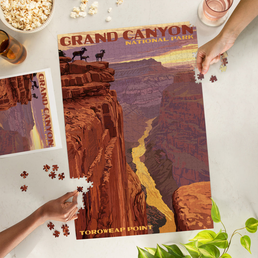 Grand Canyon National Park, Arizona, Toroweap Point, Jigsaw Puzzle Puzzle Lantern Press 