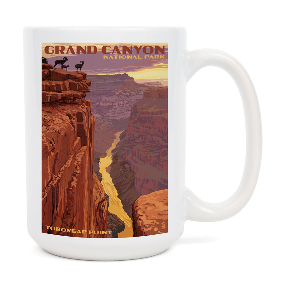 Grand Canyon National Park, Arizona, Toroweap Point, Lantern Press Artwork, Ceramic Mug Mugs Lantern Press 