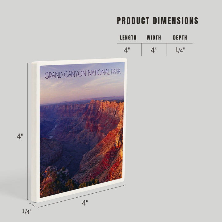 Grand Canyon National Park, Arizona, Watchtower and River at Sunset, Coasters Coasters Lantern Press 