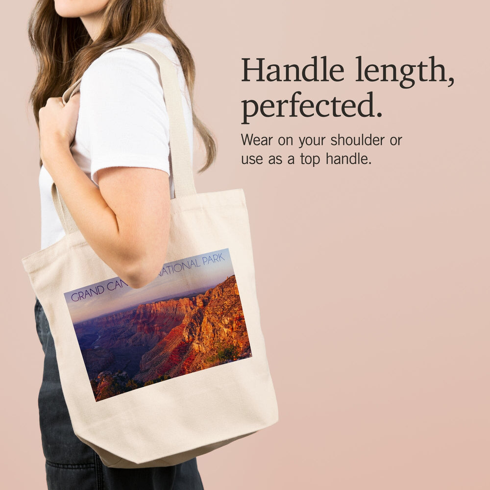 Grand Canyon National Park, Arizona, Watchtower and River at Sunset, Tote Bag Totes Lantern Press 