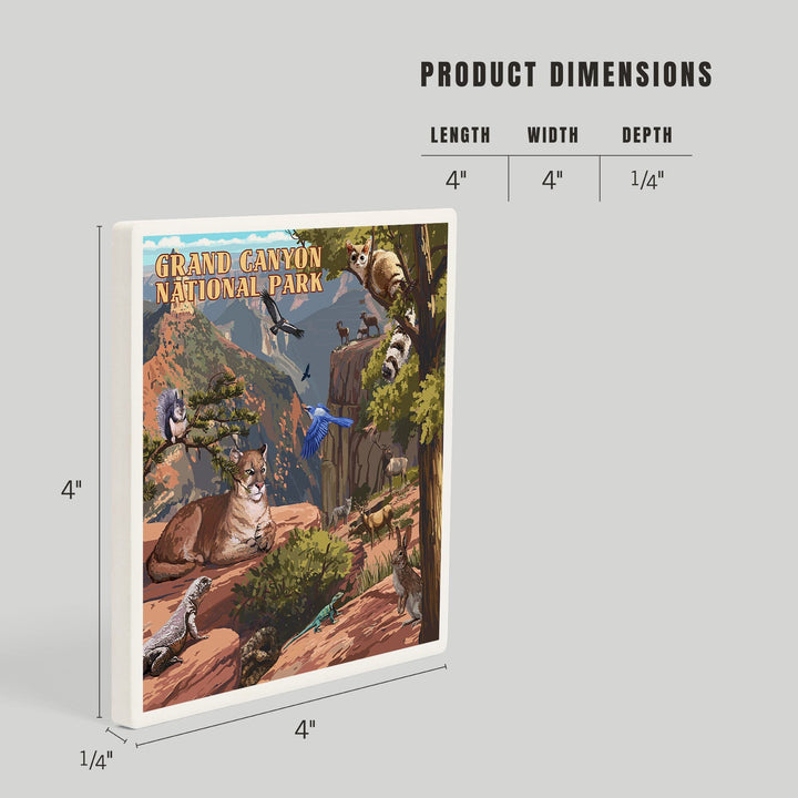 Grand Canyon National Park, Arizona, Wildlife Utopia, Coasters Coasters Lantern Press 