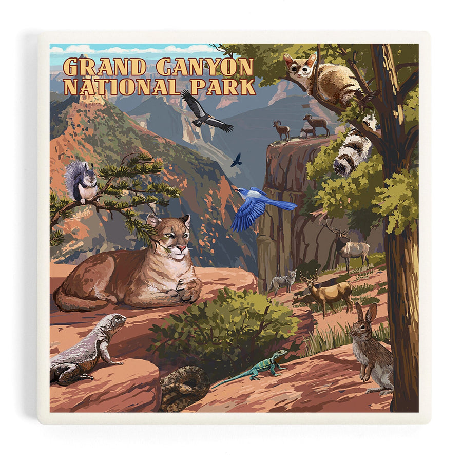 Grand Canyon National Park, Arizona, Wildlife Utopia, Coasters Coasters Lantern Press 