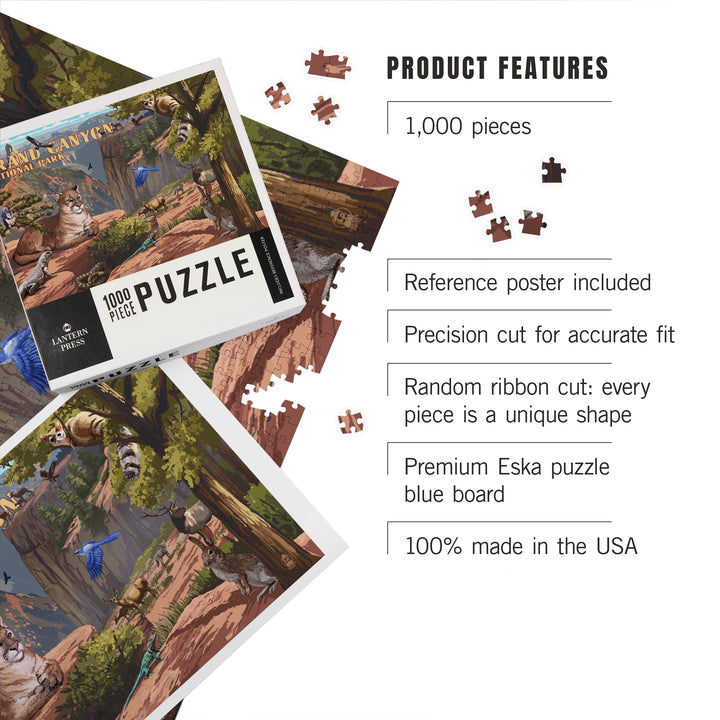 Grand Canyon National Park, Arizona, Wildlife Utopia, Jigsaw Puzzle Puzzle Lantern Press 