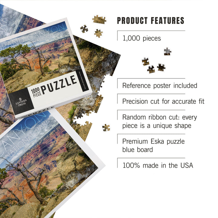 Grand Canyon National Park, Canyon View, Jigsaw Puzzle Puzzle Lantern Press 