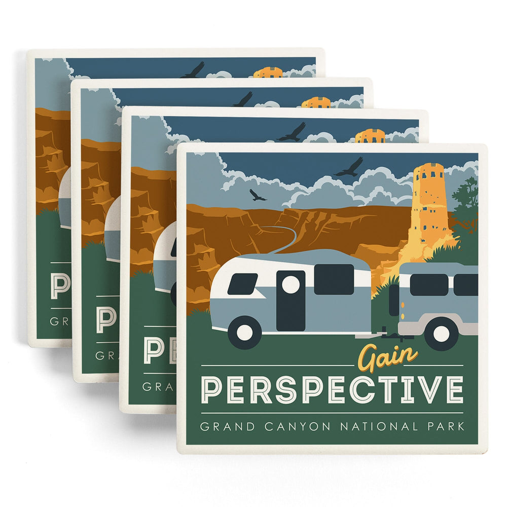 Grand Canyon National Park, Gain Perspective, Coasters Coasters Lantern Press 