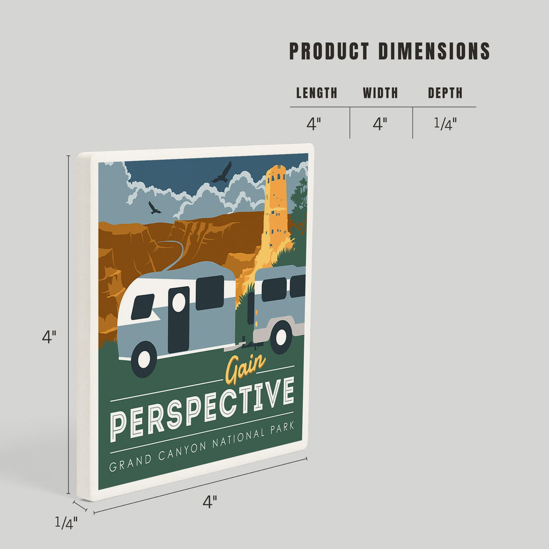 Grand Canyon National Park, Gain Perspective, Coasters Coasters Lantern Press 