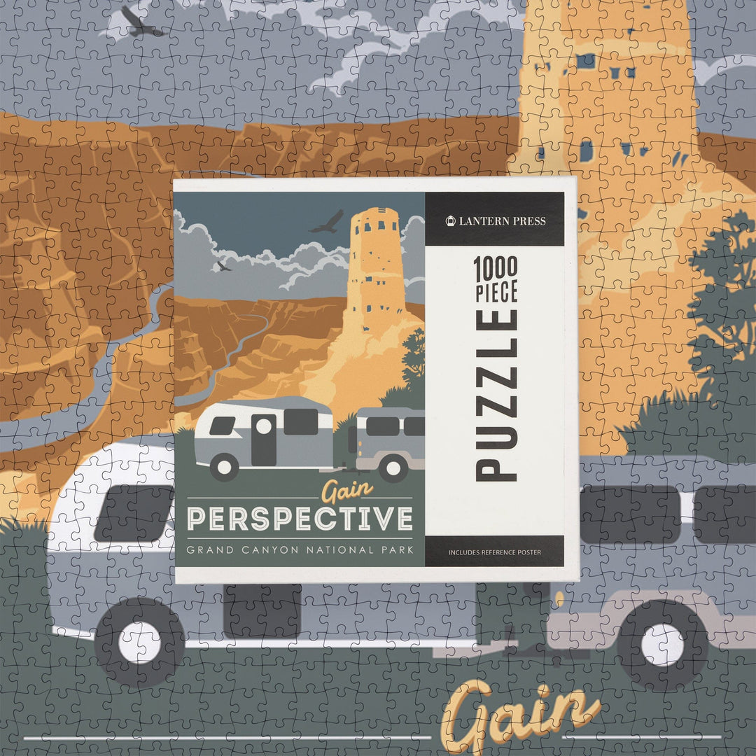 Grand Canyon National Park, Gain Perspective, Jigsaw Puzzle Puzzle Lantern Press 