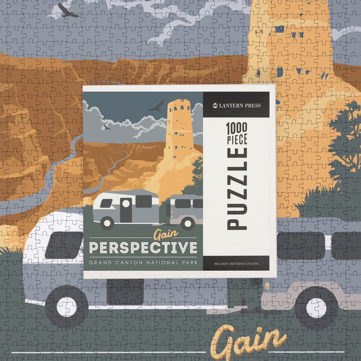 Grand Canyon National Park, Gain Perspective, Jigsaw Puzzle Puzzle Lantern Press 