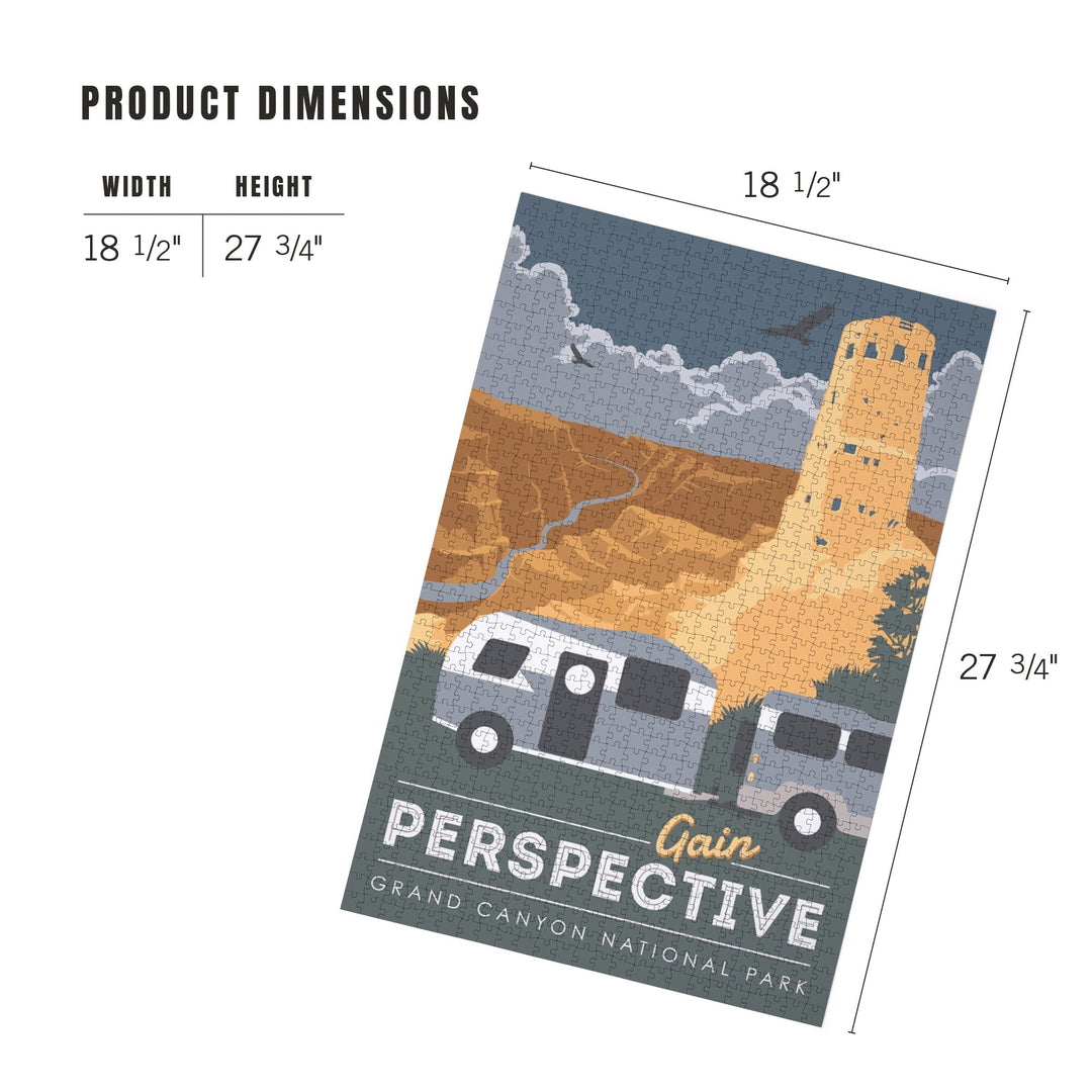 Grand Canyon National Park, Gain Perspective, Jigsaw Puzzle Puzzle Lantern Press 