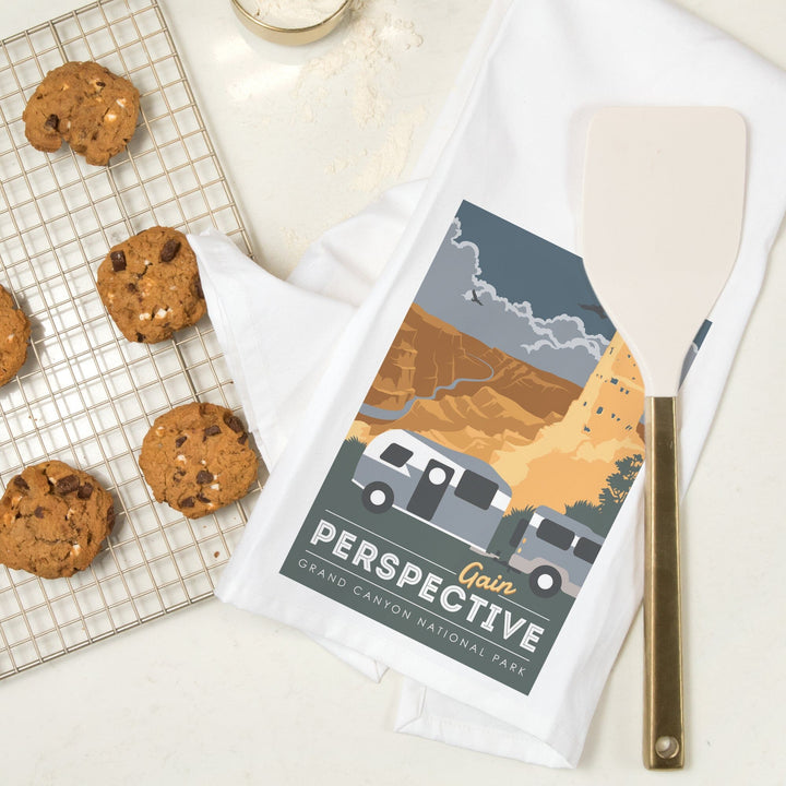 Grand Canyon National Park, Gain Perspective, Organic Cotton Kitchen Tea Towels Kitchen Lantern Press 