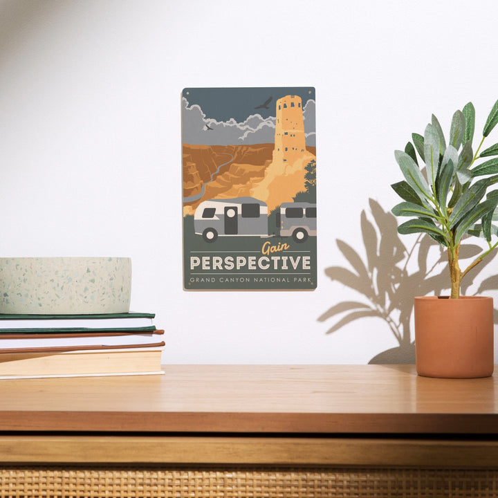 Grand Canyon National Park, Gain Perspective, Wood Signs and Postcards Wood Lantern Press 