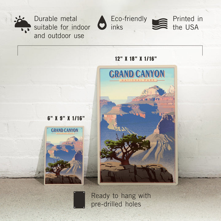 Grand Canyon National Park, Lithograph, Metal Signs Metal Lantern Press 