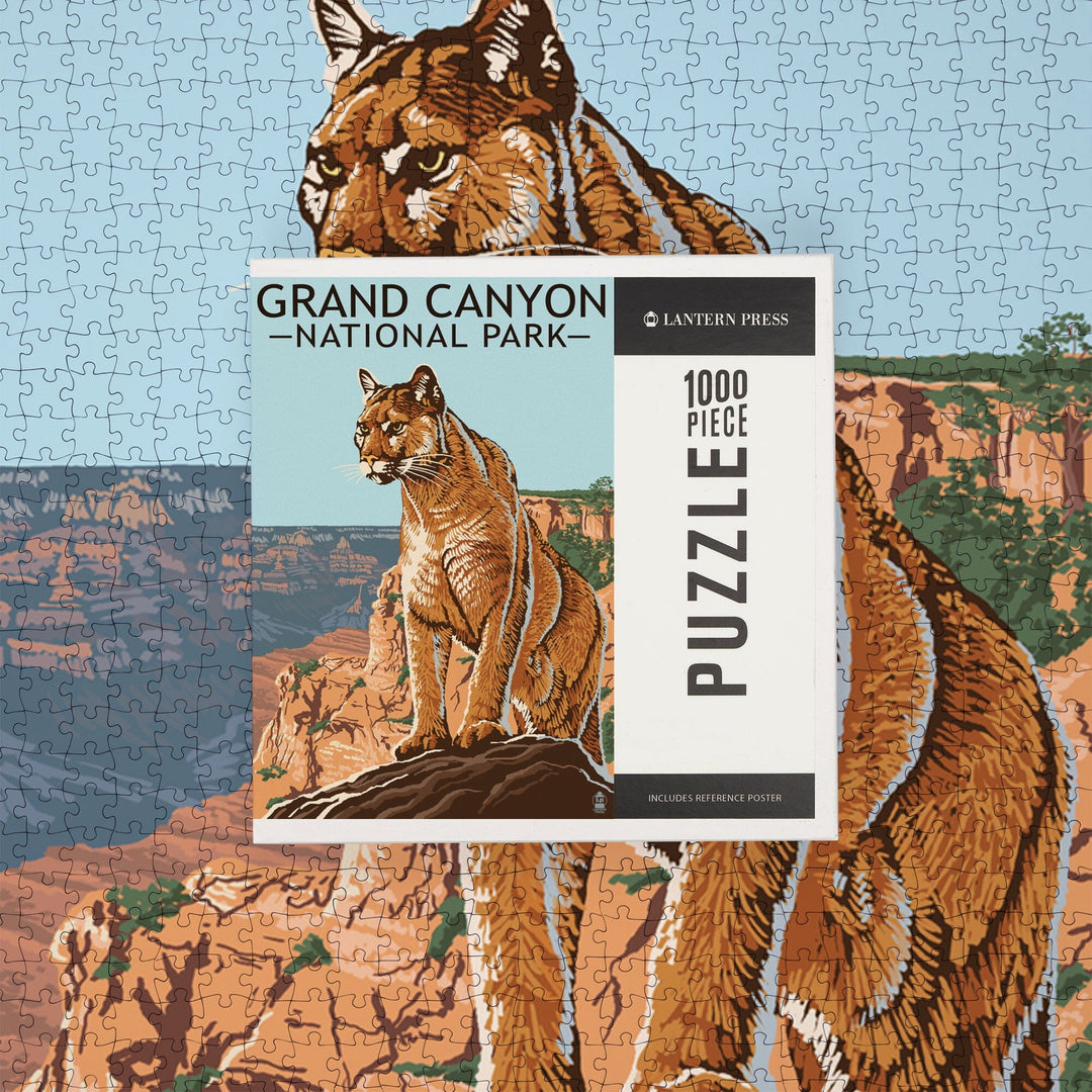 Grand Canyon National Park, Mountain Lion, Jigsaw Puzzle Puzzle Lantern Press 