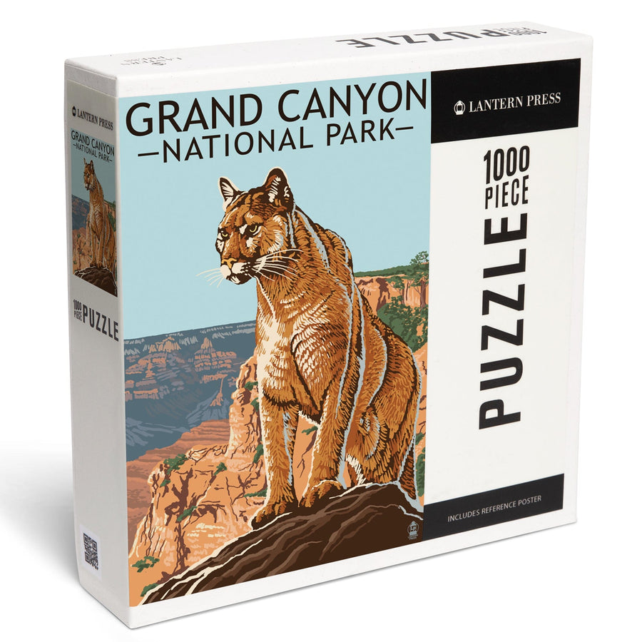 Grand Canyon National Park, Mountain Lion, Jigsaw Puzzle Puzzle Lantern Press 