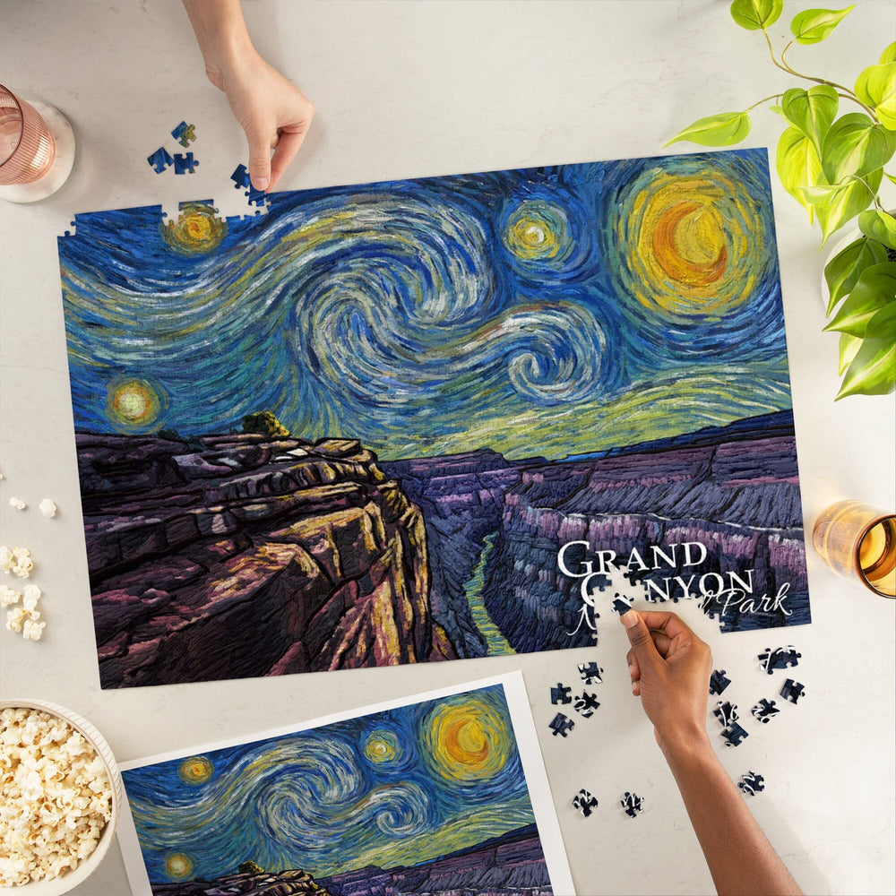 Grand Canyon National Park, Starry Night, Jigsaw Puzzle Puzzle Lantern Press 