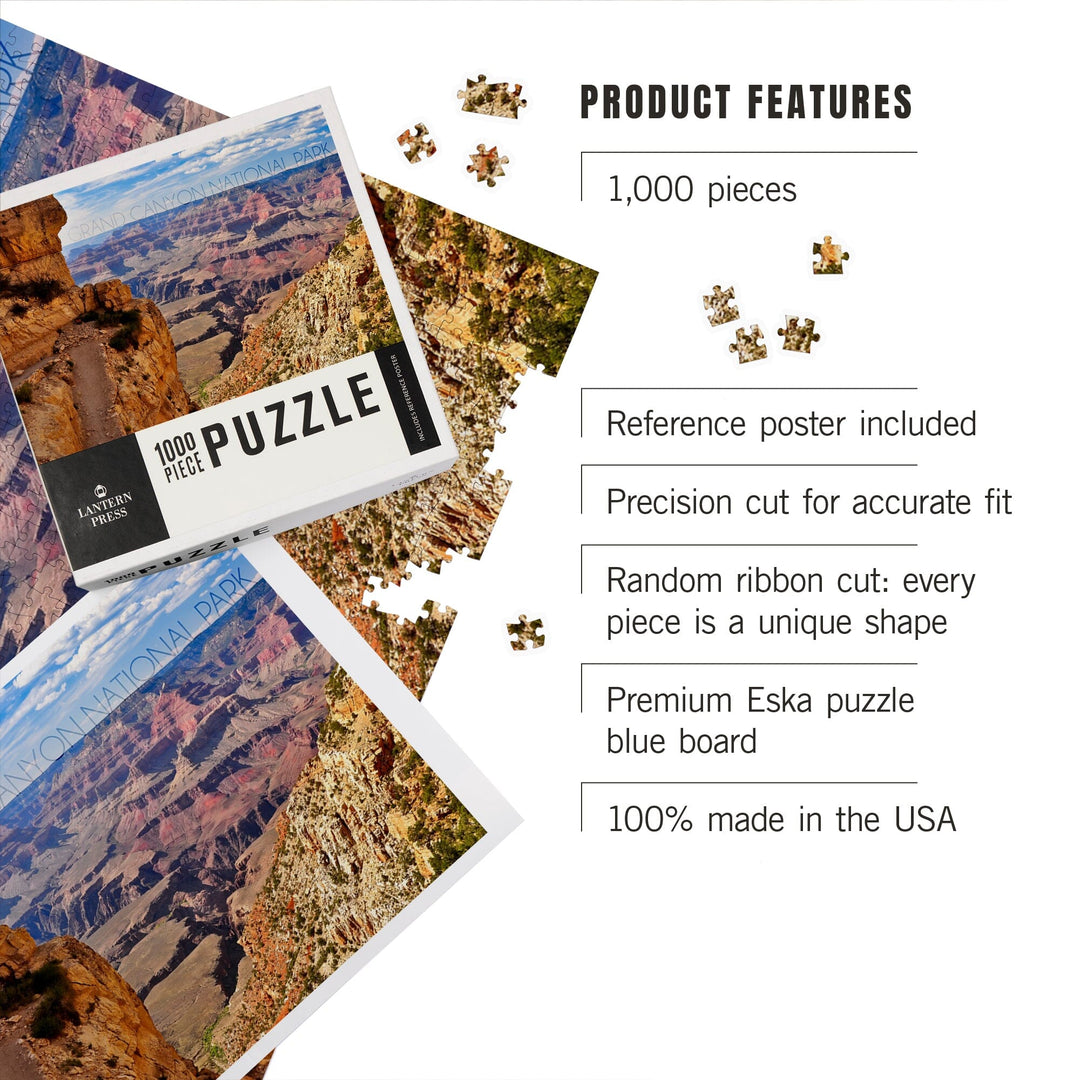 Grand Canyon National Park, Trail View, Jigsaw Puzzle Puzzle Lantern Press 