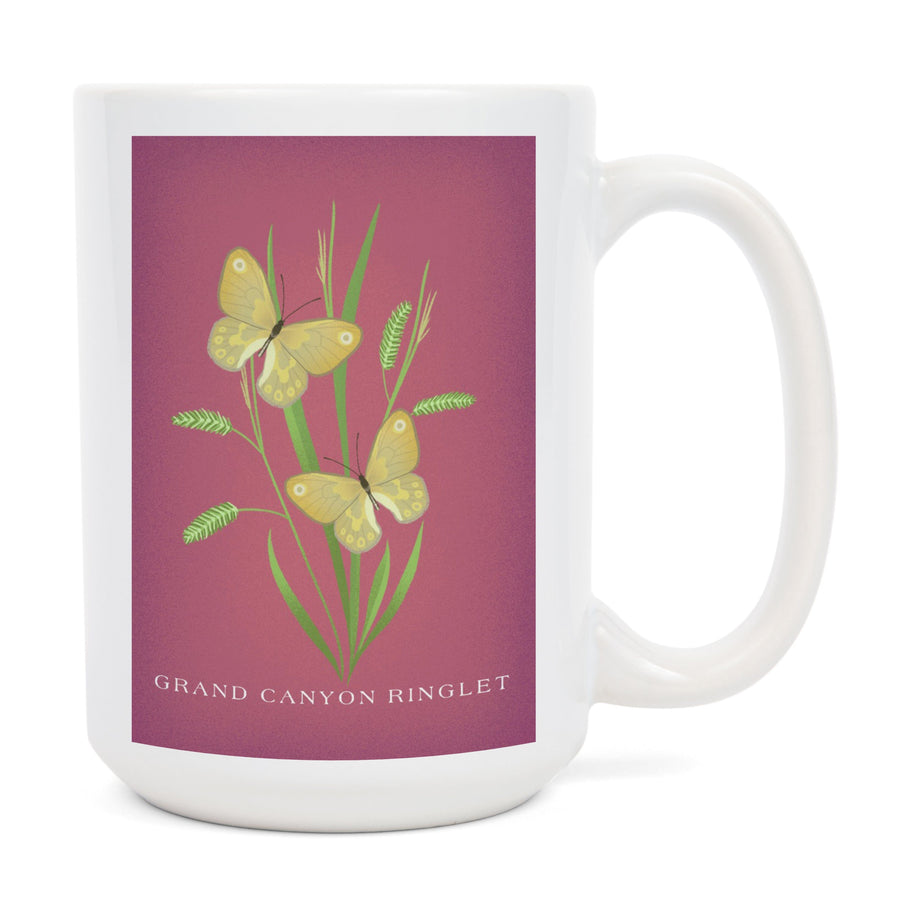 Grand Canyon Ringlet, Vintage Flora, Lantern Press Artwork, Ceramic Mug Mugs Lantern Press 