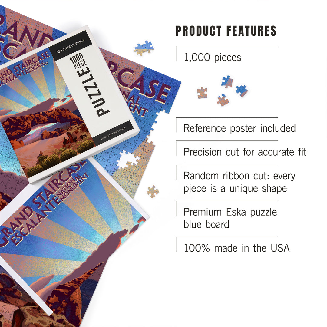 Grand Staircase-Escalante National Monument, Utah, Jigsaw Puzzle Puzzle Lantern Press 