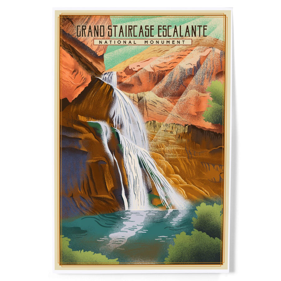 Grand Staircase-Escalante National Monument, Utah, Lithograph, Art & Giclee Prints Art Lantern Press 