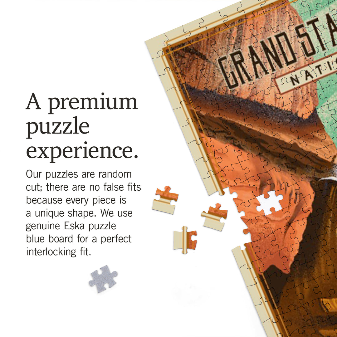 Grand Staircase-Escalante National Monument, Utah, Lithograph, Jigsaw Puzzle Puzzle Lantern Press 