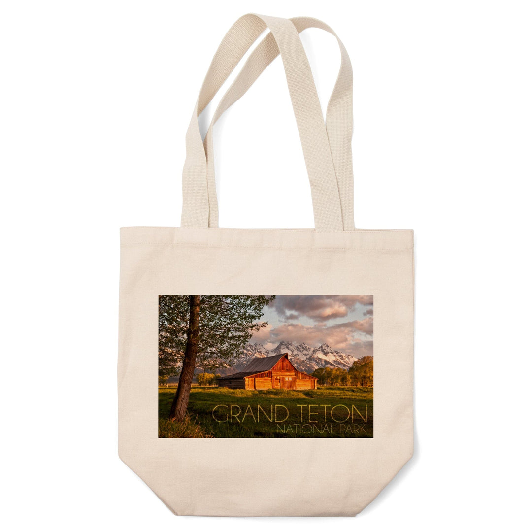 Grand Teton National Park, Wyoming, Barn & Tree, Lantern Press Photography, Tote Bag Totes Lantern Press 