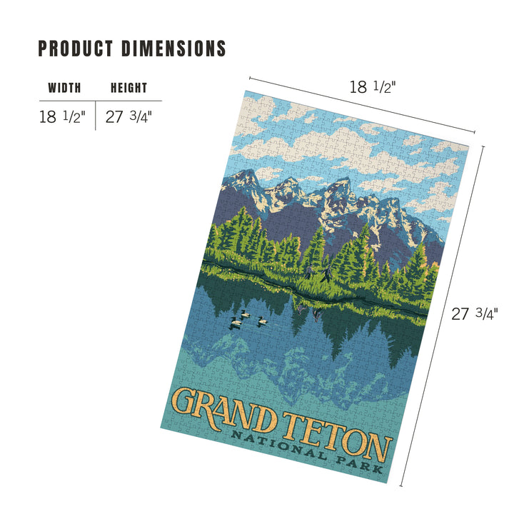 Grand Teton National Park, Wyoming, Explorer Series, Jigsaw Puzzle Puzzle Lantern Press 