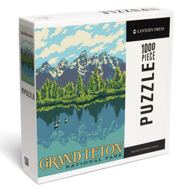 Grand Teton National Park, Wyoming, Explorer Series, Jigsaw Puzzle Puzzle Lantern Press 