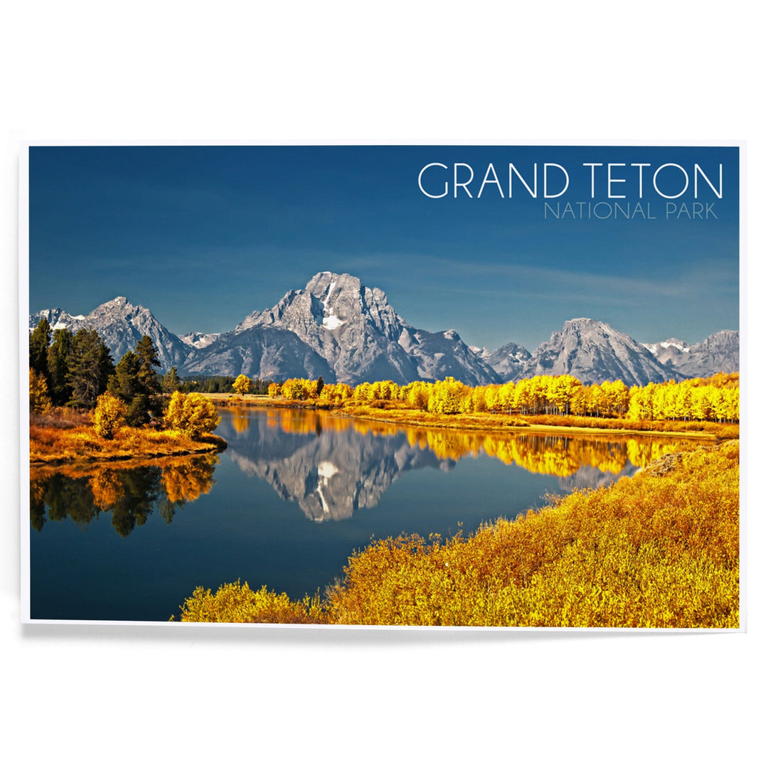 Grand Teton National Park, Wyoming, Fall Colors at Oxbow Bend, Art & Giclee Prints Art Lantern Press 