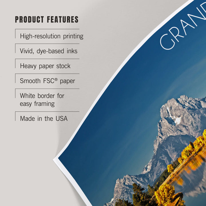 Grand Teton National Park, Wyoming, Fall Colors at Oxbow Bend, Art & Giclee Prints Art Lantern Press 