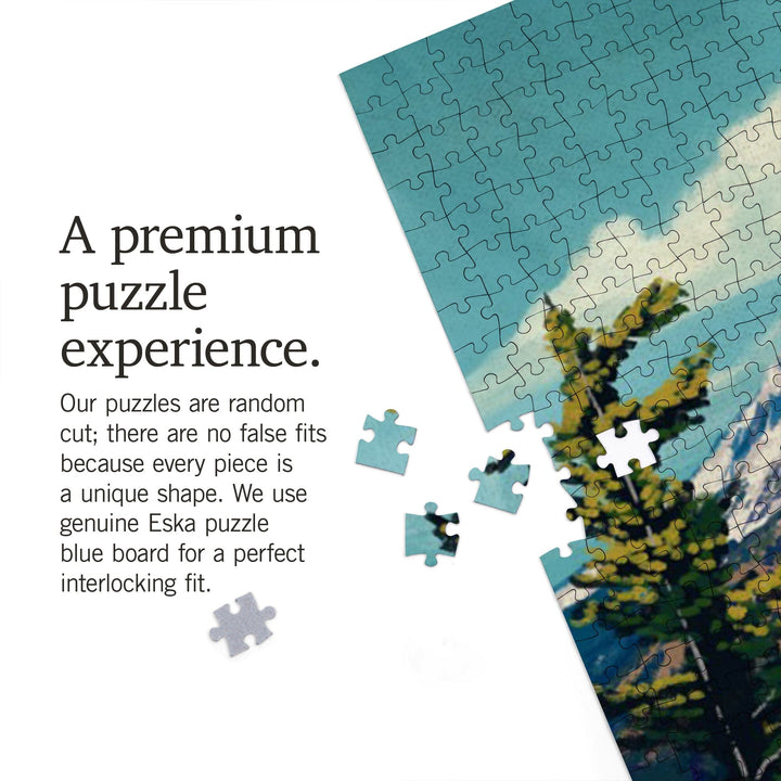 Grand Teton National Park, Wyoming, Jenny Lake, Oil Painting, Jigsaw Puzzle Puzzle Lantern Press 