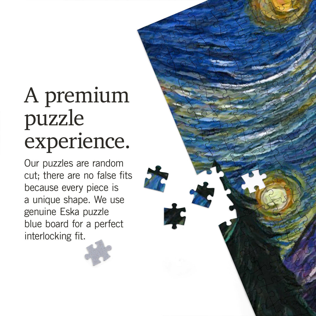 Grand Teton National Park, Wyoming, Jenny Lake, Starry Night National Park Series, Jigsaw Puzzle Puzzle Lantern Press 