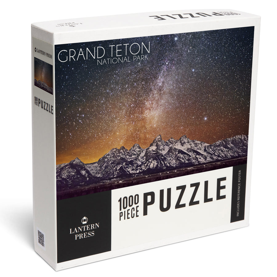 Grand Teton National Park, Wyoming, Milky Way, Jigsaw Puzzle Puzzle Lantern Press 
