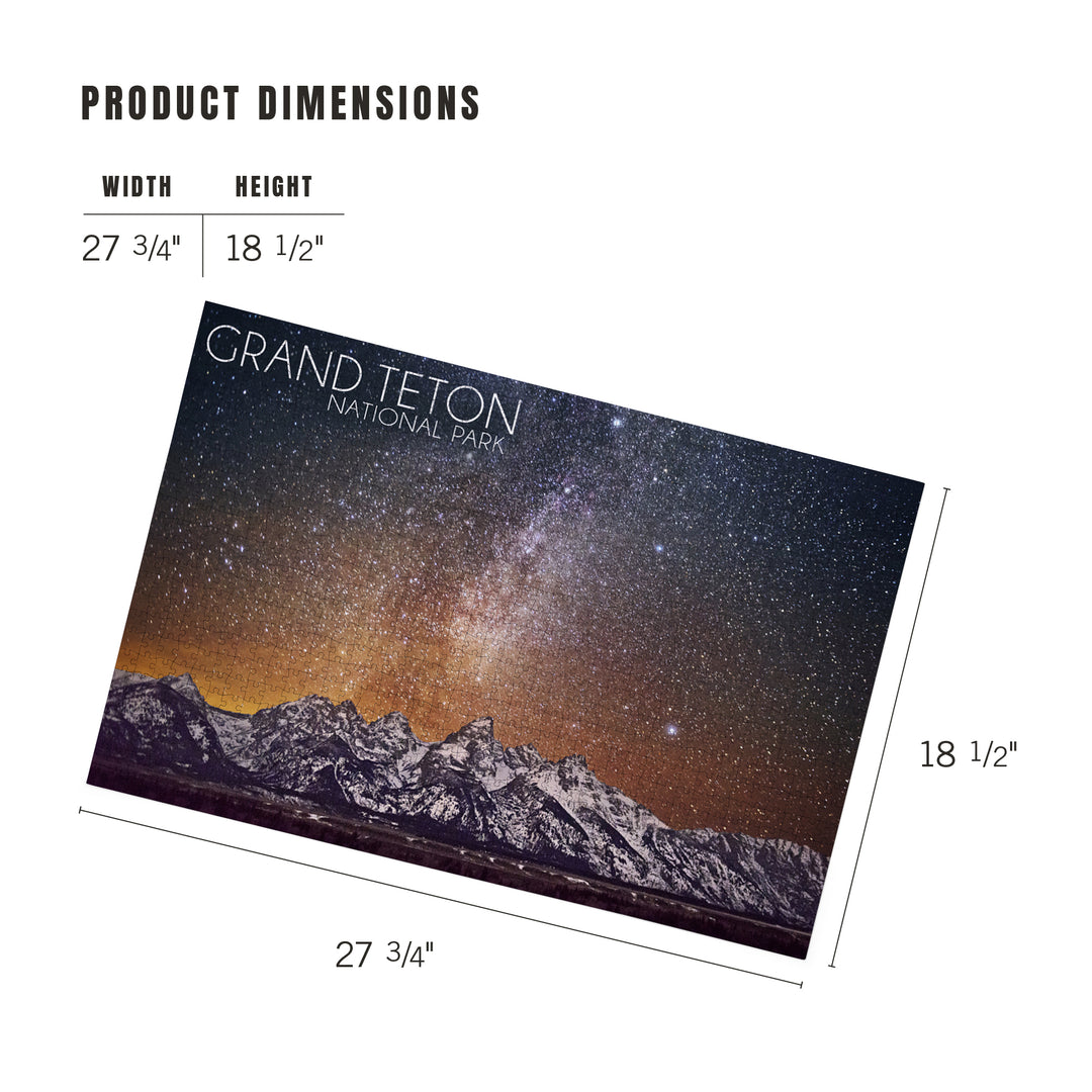 Grand Teton National Park, Wyoming, Milky Way, Jigsaw Puzzle Puzzle Lantern Press 