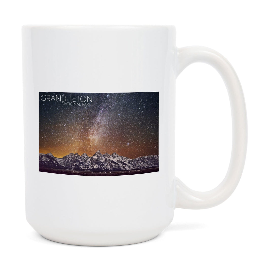 Grand Teton National Park, Wyoming, Milky Way, Lantern Press Photography, Ceramic Mug Mugs Lantern Press 